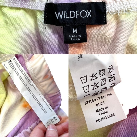 Wildfox Tie Dye Sherbet Baggy Beach Jogger Rory Pull On Sweatpants Size Mediun - Picture 7 of 16